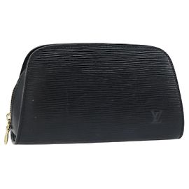 LOUIS VUITTON Epi Dauphine PM Tasche Schwarz M48442 LV Auth BA8885 Schwarz