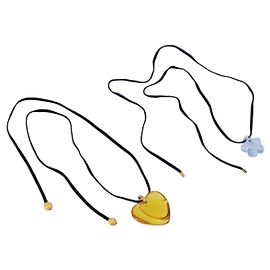 Collar Baccarat 2 Set Amarillo Azul Auth am9782 Azul Amarillo