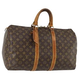 LOUIS VUITTON Bolsa Boston Monogram Keepall 45 M41428 LV Auth 155372 Monograma
