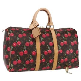 LOUIS VUITTON Borsa Boston Keepall 45 Monogram Ciliegia M95011 LV Auth 158900SV Monogramma