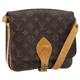 LOUIS VUITTON Bolsa de Ombro Monogram Cartouchiere MM M51253 LV Auth BA8957 Monograma