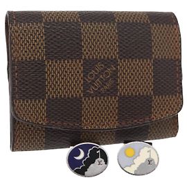 LOUIS VUITTON Botón de Puño Cuffs Ag925 Plata LV Auth 156689 Plata