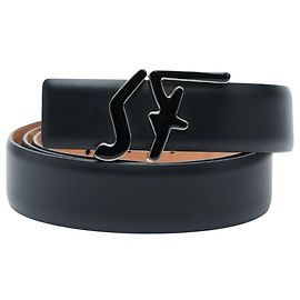Herrenledergürtel mit Logo von Salvatore Ferragamo Schwarz