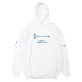 Balenciaga World Food Programme Baumwoll-Hoodie Weiß