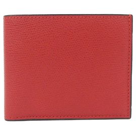 Billetera de piel de ternera suave Valextra Roja