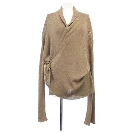 Cardigan en maille Balenciaga Marron Doré