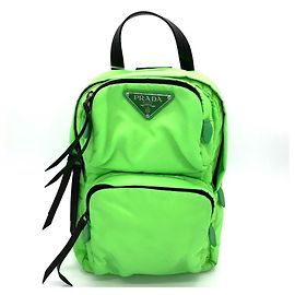 Bolso de nylon verde Prada Verde