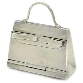 Hermès Pill Case Pendant Silvery
