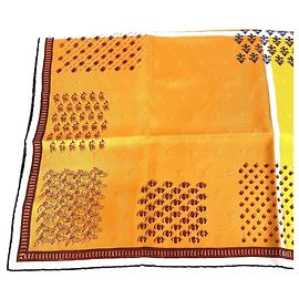 Lenço de seda Carré 90 da Hermès Rosa Laranja
