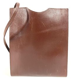 Bolsa Hermès Onimetu Marrom Couro Box Marrom