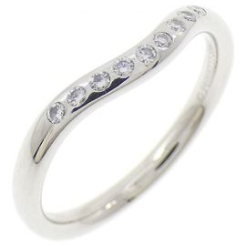 Tiffany & Co Tiffany Curved 9P Band Ring in Platinum Silvery