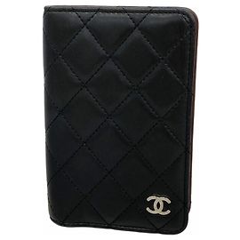 Chanel Matelasse Lambskin Black Notebook Cover Black