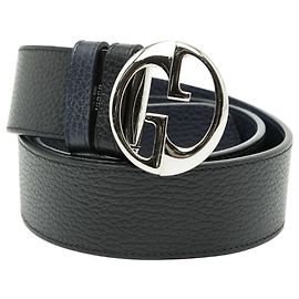 Cintura in pelle nera da uomo Gucci Nero