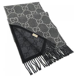 Schal aus schwarzer Wolle von Gucci Schwarz