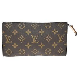 Pouch a secchiello Louis Vuitton in tela Monogram Marrone