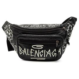 Sac à dos taille Balenciaga Graffiti Explorer Noir Blanc