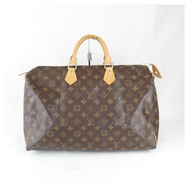Louis Vuitton Monogram Speedy 40 Handbag Brown