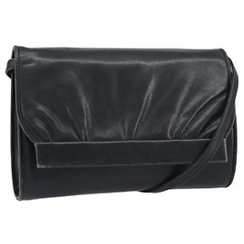 Borsa a Spalla in Pelle Nera e Oro GUCCI 004 25 0240 Auth 156804 Nero D'oro