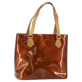 LOUIS VUITTON Sac à main Houston Monogram Vernis Bronze M91122 LV Auth ep12270 Bronze