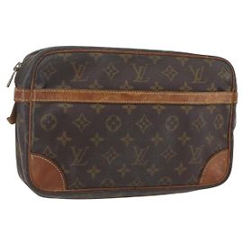 LOUIS VUITTON Monogram Compiegne 28 Clutch Bag M51845 LV Auth am10037 Monogram