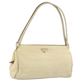 Borsa a Spalla PRADA Nylon Beige Oro Auth ep12445 Beige D'oro