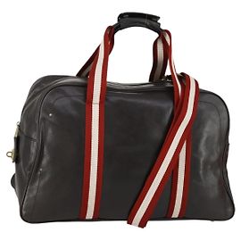 BALLY Bolsa Boston de Couro 2em1 Marrom Auth 151721 Marrom