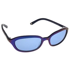 CHANEL Logo Sonnenbrille aus Kunststoff Metallisch