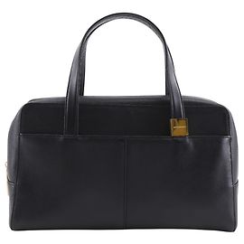Burberry Grained Leather Handbag Black