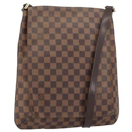 LOUIS VUITTON Bolsa de Hombro Musette Damier Ebene N51302 LV Auth BA8827 Damier ebene