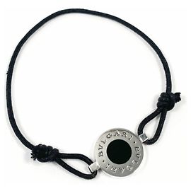 Bulgari Bvlgari Silver 925 Charm Bracelet Black Silvery