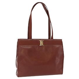 Bolsa Vala de couro Salvatore Ferragamo Marrom