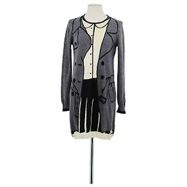 Moschino Graues Wollkleid Grau