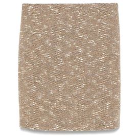 Chanel Beige Bouclé Wool Miniskirt Beige