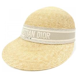 Boné Christian Dior Bege de Algodão Marrom Bege