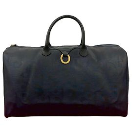 Borsa Boston in pelle Christian Dior Blu