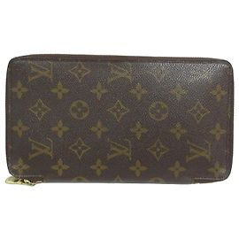 Billetera Larga Monogram Organizer de Viaje Louis Vuitton Castaño