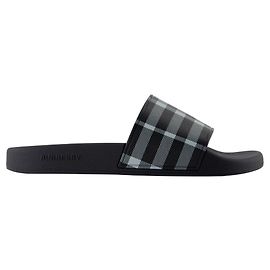 Mf Furley M Check Sandalen - Burberry - Synthetik - Schwarz Schwarz