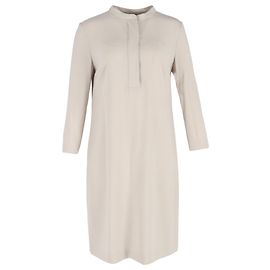 Escada Kleid mit Mandarin-Kragen in beige Triacetat Beige