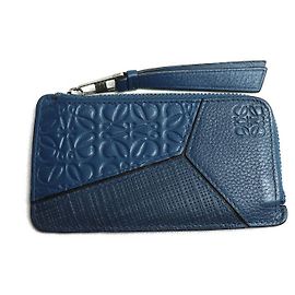 Monedero de cuero Loewe Repeat Anagram Puzzle Azul
