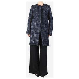Marni Navy woven wool coat - size UK 10 Navy blue