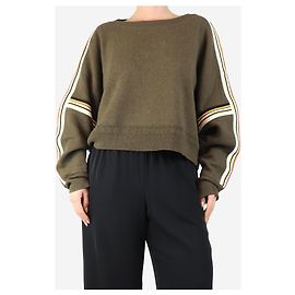 Isabel Marant Etoile Khaki Cropped-Pullover - Größe UK 12 Grün