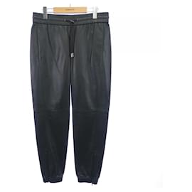 Yves Saint Laurent Pantalon en cuir Saint Laurent Vert