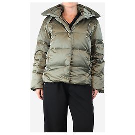 Bogner Grüne Satin-Pufferjacke - Größe UK 12 Grün