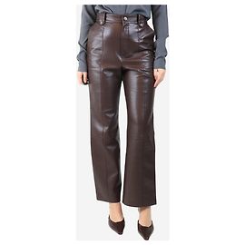Nanushka Braune Kunstlederhose - Größe UK 10 Braun