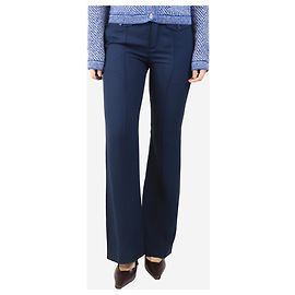 Chloé Marineblaue, weit geschnittene Anzughose - Größe UK 10 Marineblau