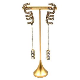 Miu Miu Gold Strass Tropfenohrringe Golden