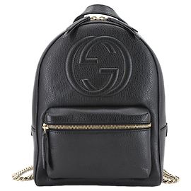 Gucci Interlocking G Soho Rucksack Schwarz Golden