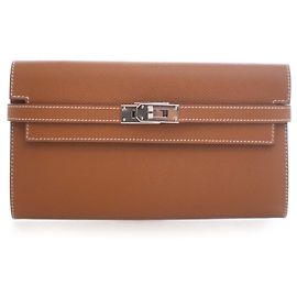 Hermès Brown Epsom Kelly Longue Wallet Brown