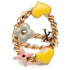 Anillo Sweet Monogram de oro dorado y esmalte de Louis Vuitton Dorado