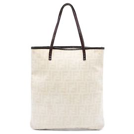 Fendi Brown Zucca Canvas Tote Brown Beige